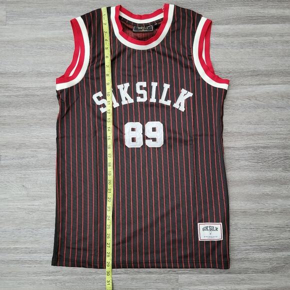 SikSilk Retro Classic Basketball Vest tank Size XS - Picture 12 of 14